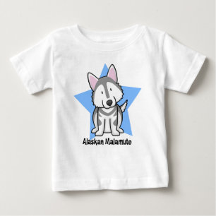 Kawaii Star Alaskan Malamute Baby's T-Shirt