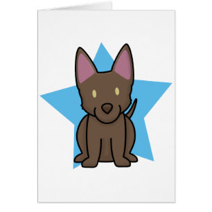 Kawaii Star Australian Kelpie Card
