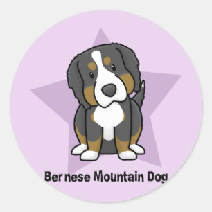 Kawaii Star Bernese Mountain Dog Stickers