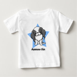 Kawaii Star Blk Japanese Chin Baby T-Shirt