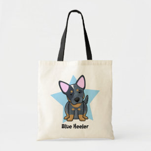 Kawaii Star Blue Heeler Tote Bag
