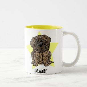 Kawaii Star Brindle Mastiff Two-Tone Coffee Mug