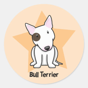 Kawaii Star Eye Spot Bull Terrier Classic Round Sticker