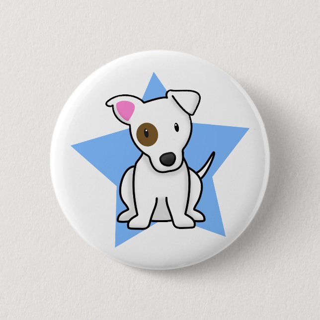 Kawaii Star Jack Russell Button (Front)