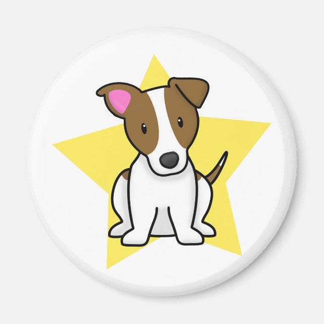 Kawaii Star Jack Russell Terrier Magnet (Front)