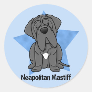 Kawaii Star Neapolitan Mastiff Classic Round Sticker