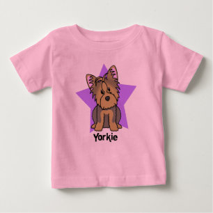 Kawaii Star Yorkshire Terrier Baby's Baby T-Shirt