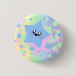 KAWAII STARS GALAXY BUZZ 3 CM ROUND BADGE