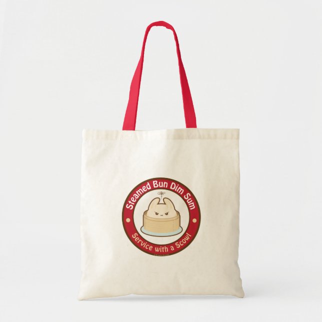 Kawaii Steamed Bun Dim Sum Tote Bag (Front)