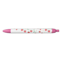 Kawaii Strawberry Aesthetic Pen - Cute Pink School