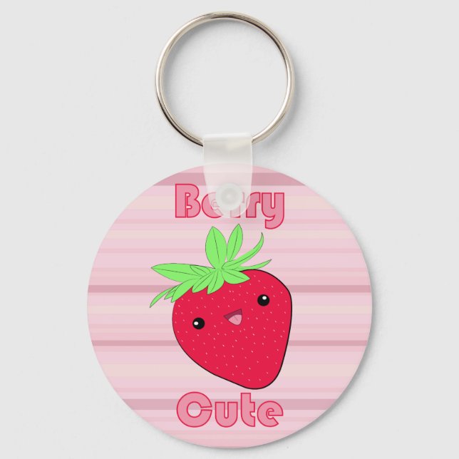 Kawaii Strawberry Berry Cute keychain (Front)