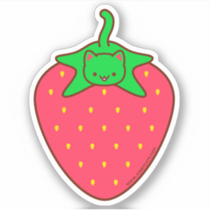 Kawaii STRAWBERRY CAT Sticker