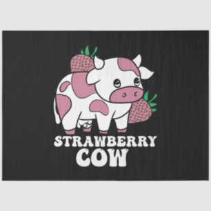 Kawaii Strawberry Cow Crazy Cow Lady Farm Animal Tissue Paper