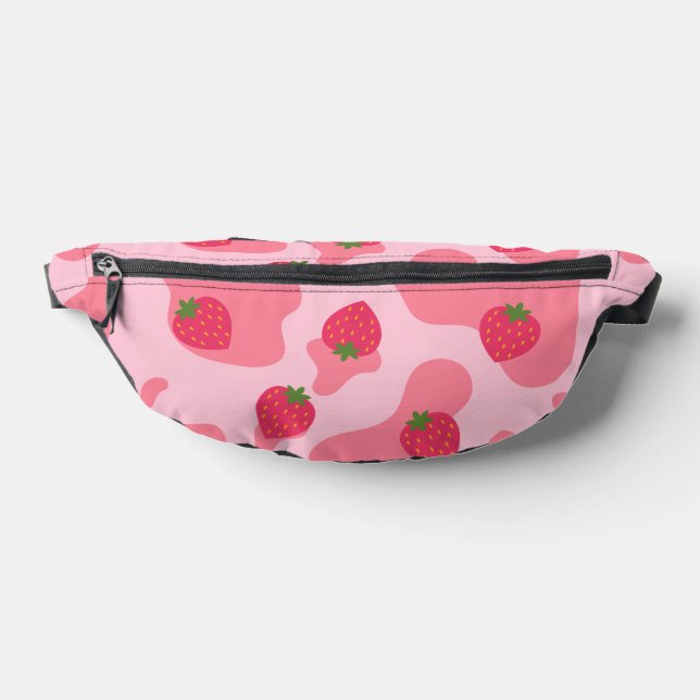 kawaii strawberry cow pattern  bum bags (Lay Down)