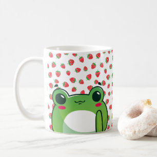 Kawaii Strawberry Frog  Coffee Mug