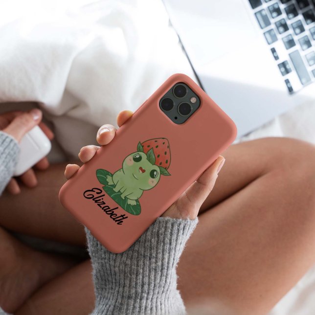 Kawaii Strawberry Frog Personalised Case-Mate iPhone Case (Creator Uploaded)