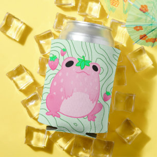 Kawaii Strawberry Frog Softcore Can Cooler