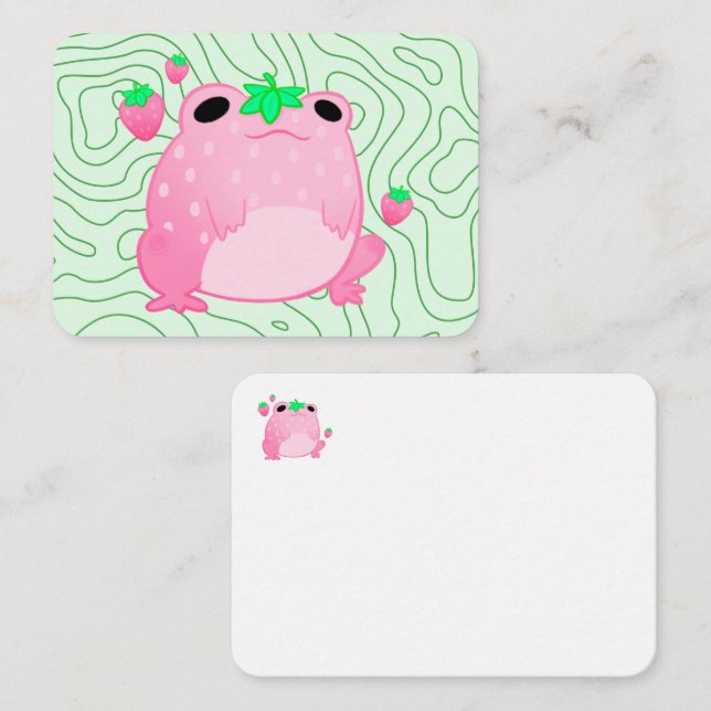 Kawaii Strawberry Frog Softcore Card (Front/Back)