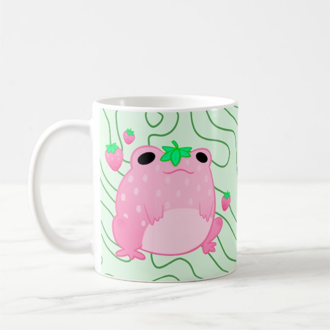 Kawaii Strawberry Frog Softcore Coffee Mug (Left)