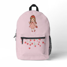 ​Kawaii Strawberry Girl Backpack - Cute Pink Aesth