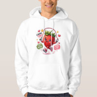 Kawaii Strawberry Jump Rope Fitness Sticker