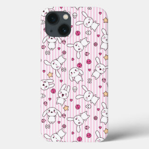 kawaii stripes pattern iPhone 13 case