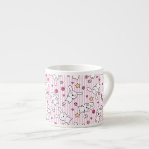 kawaii stripes pattern espresso cup