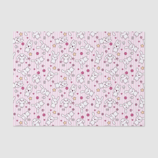 kawaii stripes pattern tissue paper (Front)