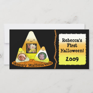 Kawaii Style Halloween Custom Photo Card