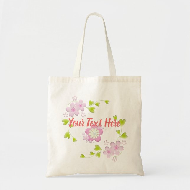 Kawaii Style Sakura Cherry Tree Blossom Tote Bag (Front)