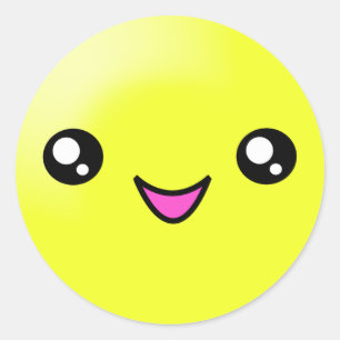 Kawaii Sugar Dots Lemon Happy Face Sticker