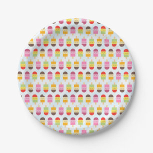 Kawaii Summer Ice Lollies / Popsicles Paper Plate