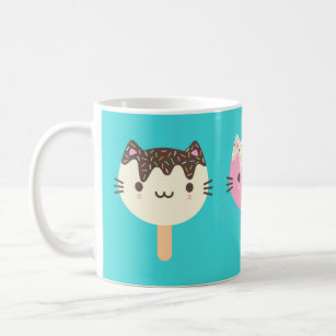 Kawaii Summer Ice Lolly Popsicle Cats Coffee Mug