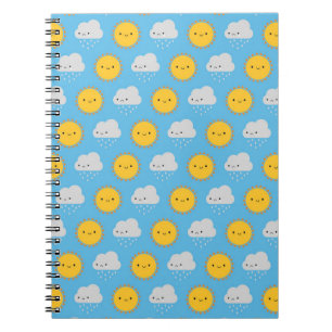 Kawaii Sun & Rain Notebook