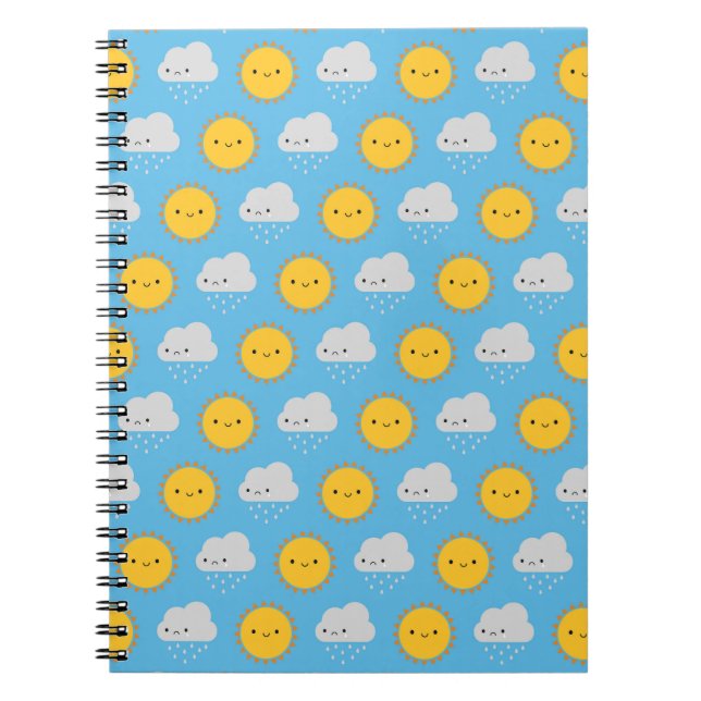 Kawaii Sun & Rain Notebook (Front)