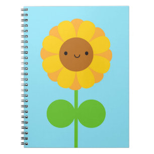 Kawaii Sunflower Notebook