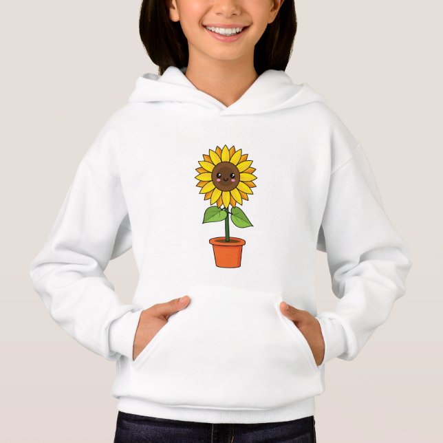 Kawaii Sunflower Plant in a Pot (Front)