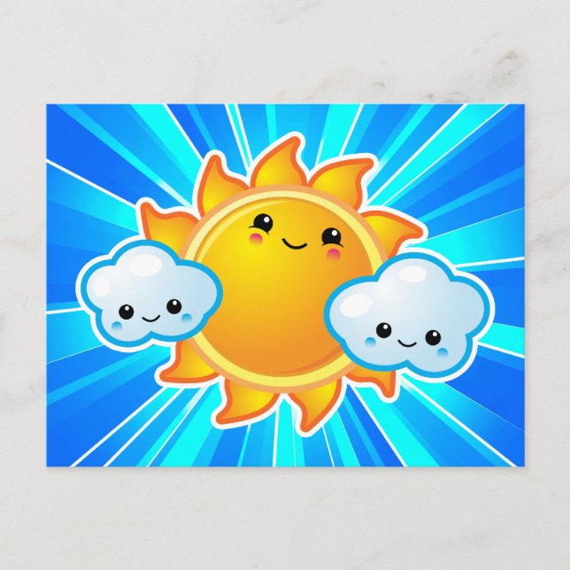Kawaii Sunny Day Postcard (Front)