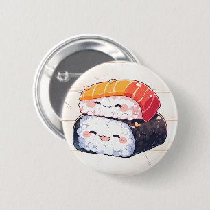 Kawaii sushi #1 6 cm round badge