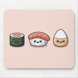 Kawaii Sushi Friends Mouse Pad