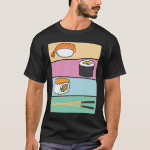 Kawaii Sushi Japanese Food Maki Nigiri Chopsticks T-Shirt