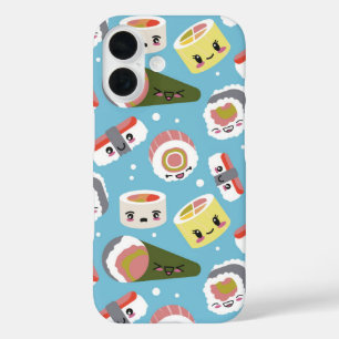 Kawaii Sushi Party iPhone 16 Case