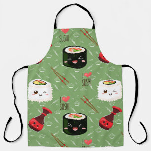 Kawaii Sushi Pattern Apron