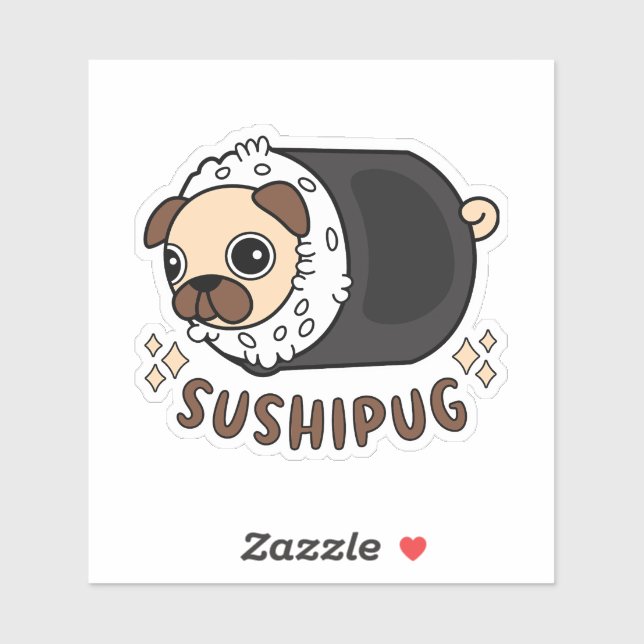 Kawaii Sushi Pug Mashup Funny Dog Lover Gift (Sheet)