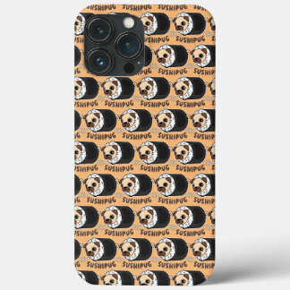 Kawaii Sushi Pug Mashup Funny Dog Lover Gift iPhone 13 Pro Max Case