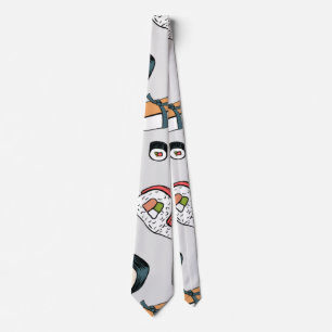  Kawaii sushi rolls Neck Tie