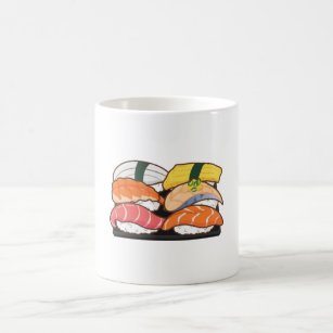 Kawaii Sushi Set - Salmon Tuna Egg Shrimp Coffee Mug