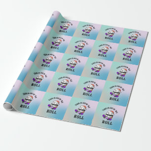 Kawaii Sushi skateboarding Wrapping Paper