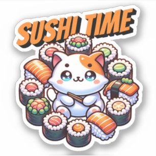 Kawaii Sushi Time Cat
