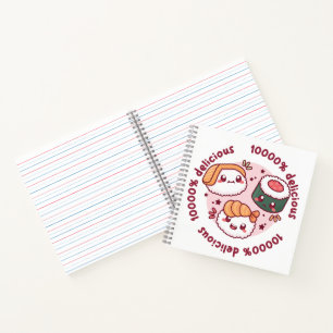 kawaii sushi with funny quotes for black lover notebook